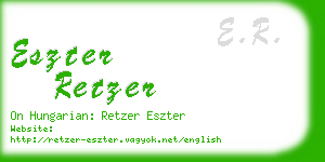eszter retzer business card